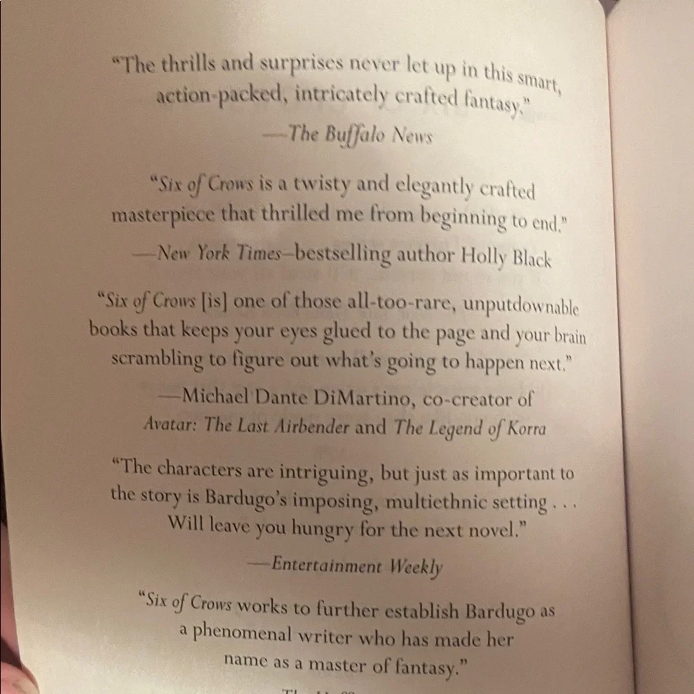 Six of Crows Paperback Book by Leigh Bardugo